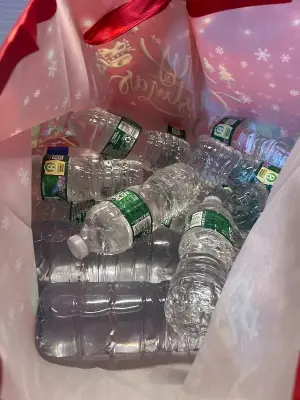 Bag of Poland spring water (04/30/27)