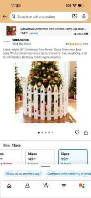 16 in christmas tree fence