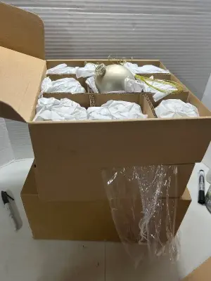 3 boxes of ornaments