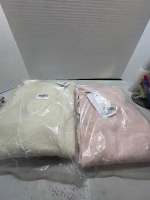 sweater dress and pink shaw