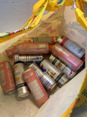 Bag of assorted energy drinks (all indate)