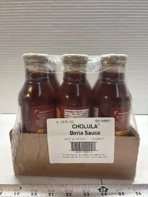 (6)12fl oz Cholula Burria sauce exp:04/27