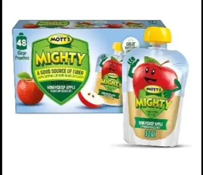 Mott’s mighty applesauce packets (48ct)(02/11/26)