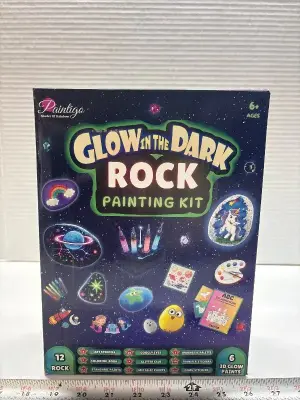 Glow in the dark rock painting