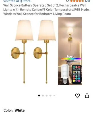 Battery operated wall sconce