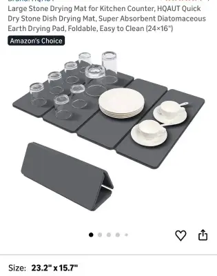 24”x16” stone dish mat