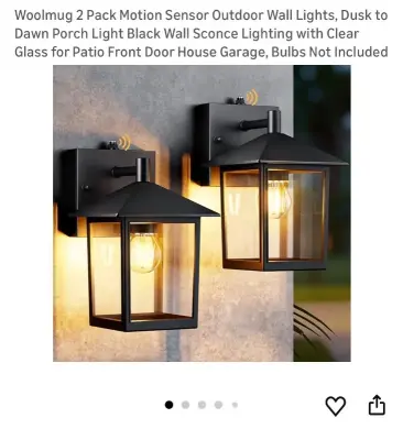 2pk outdoor wall sconce