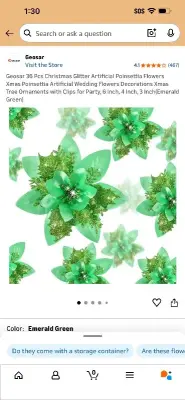 36 artificial christmas flowers