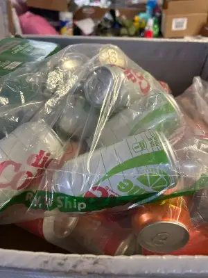 assorted canned soda various exp dates