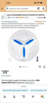 washing machine wash plate