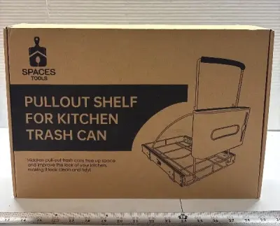 Pullout shelf for kitchen trash can