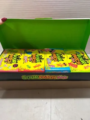 2 8 variety packs of sour patch kids