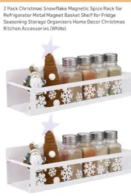 Christmas spice racks (2) and table cloths (2)