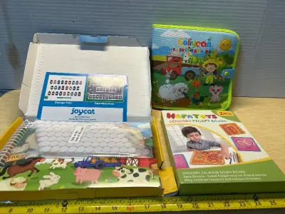 Busy books (2) and sensory fidget board