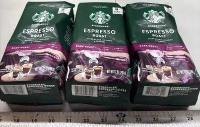 (3)Starbucks Espresso roast whole bean exp:01/26