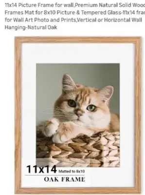 Oak wood frame (11x14”)