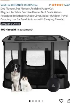 Portable pet playpen (M)