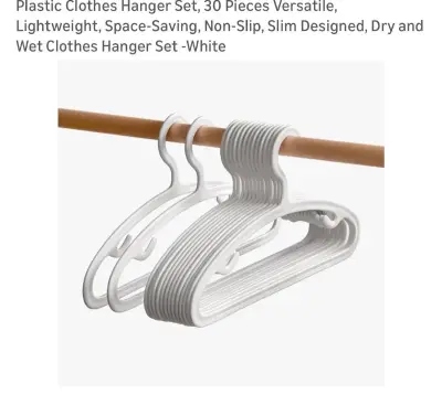 30ct plastic hangers