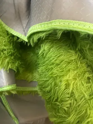 set of fuzzy green rugs