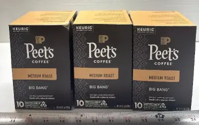 (3) 10ct Peet’s coffee kcups exp:01/26