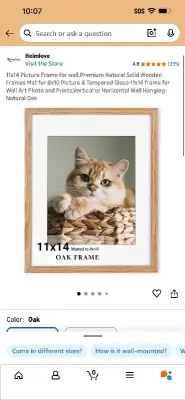 11 inch x 14 inch picture frame