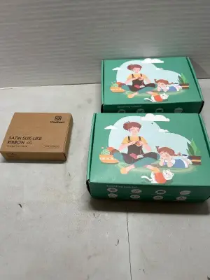 ribbon and 2 beginners crochet kits