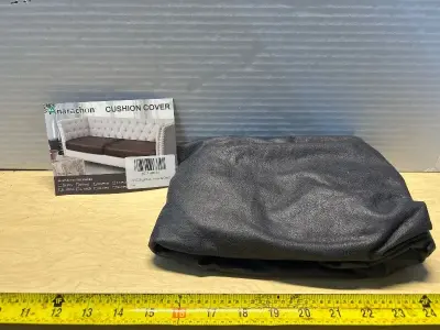 Couch cushion cover (dark grey leather look)