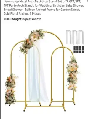 Golden decorative arch way