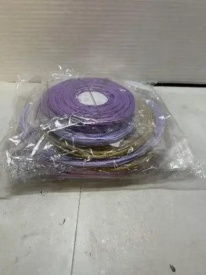 purple and gold paper lanterns