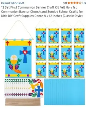 12 Set First Communion Banner Craft Kits (3)