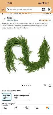9ft faux plant garland