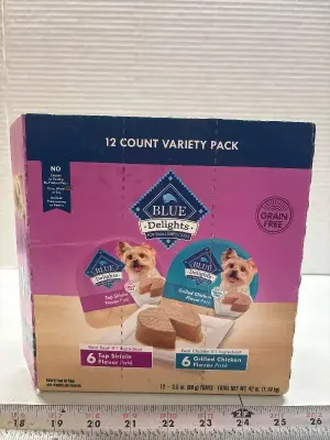 10pk blue diamond delights dog food exp:09/26