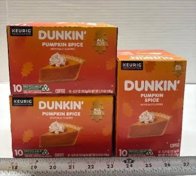 30ct Dunkin’ pumpkin spice kcups exp:04/26