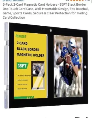 4card black border magnetic holder