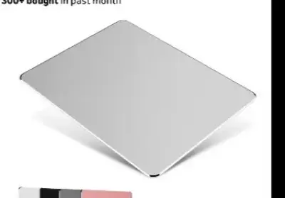Sleek aluminum mouse pad