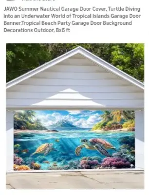 Decorative Garage door cover