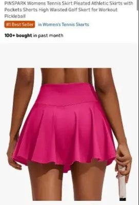 Hot pink tennis skirt (L)