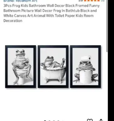 Funny bathroom canvas(3) and toilet spray (3)