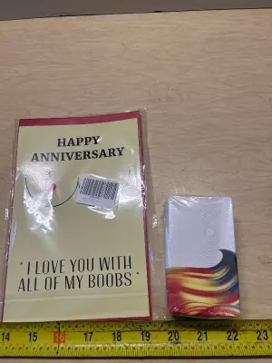 Anniversary card and adult toy