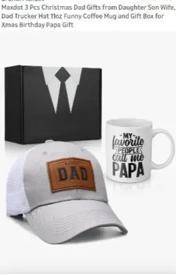 Maxdot 3 Pcs Christmas Dad Gifts from Daughter Son Wife