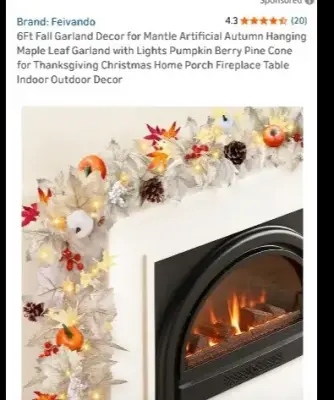 Fall mantle decoration