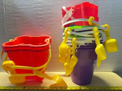 Kids sand buckets