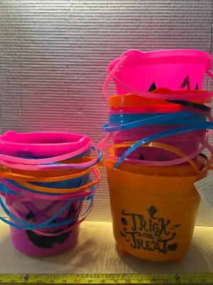 Halloween trick or treat buckets