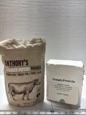 Simply protein variety pack and collagen peptide powder