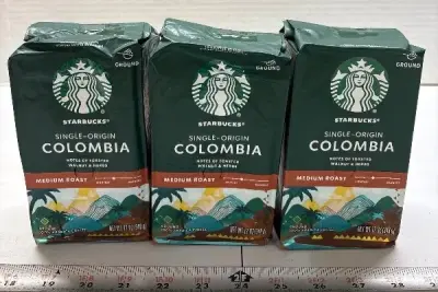 (3) 12oz Colombia ground coffee exp:02/26