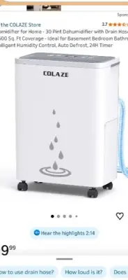 dehumidifier missing tube