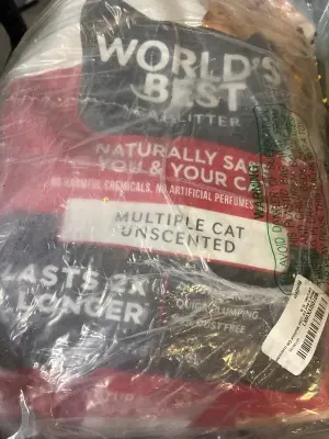 15lb worlds best cat litter (bag has tare)