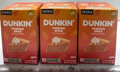 30ct Dunkin’ pumpkin spice kcups exp:04/26