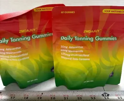 (4) 60ct tanning gummies exp:03/27