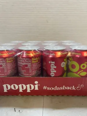 12 ct poppi probiotic soda cherry limeade flavor